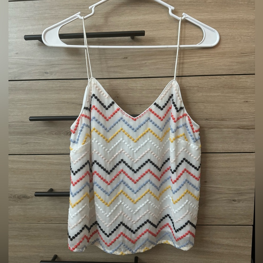 WAYF Embroidered Chevron Camisole Tank Top